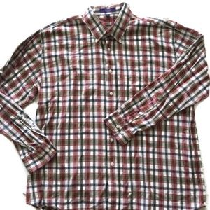 Alan Flusser Plaid Long Sleeve Button Down-XL